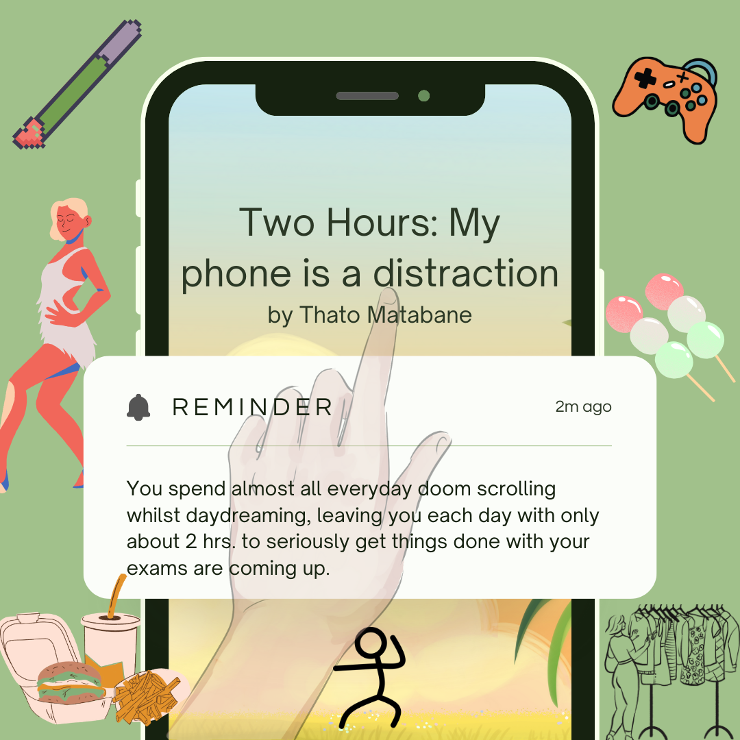 two hours: my phone is a distractions